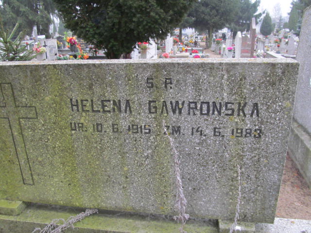 Helena GAWROŃSKA 1915 Toruń - Grobonet - Wyszukiwarka osób pochowanych