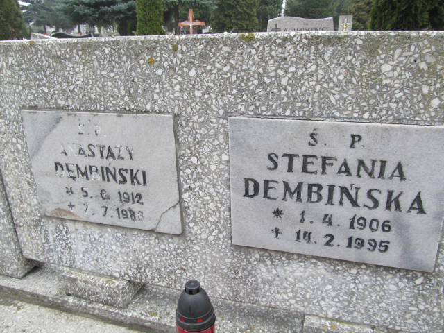 Stefania DEMBIŃSKA 1906 Toruń - Grobonet - Wyszukiwarka osób pochowanych