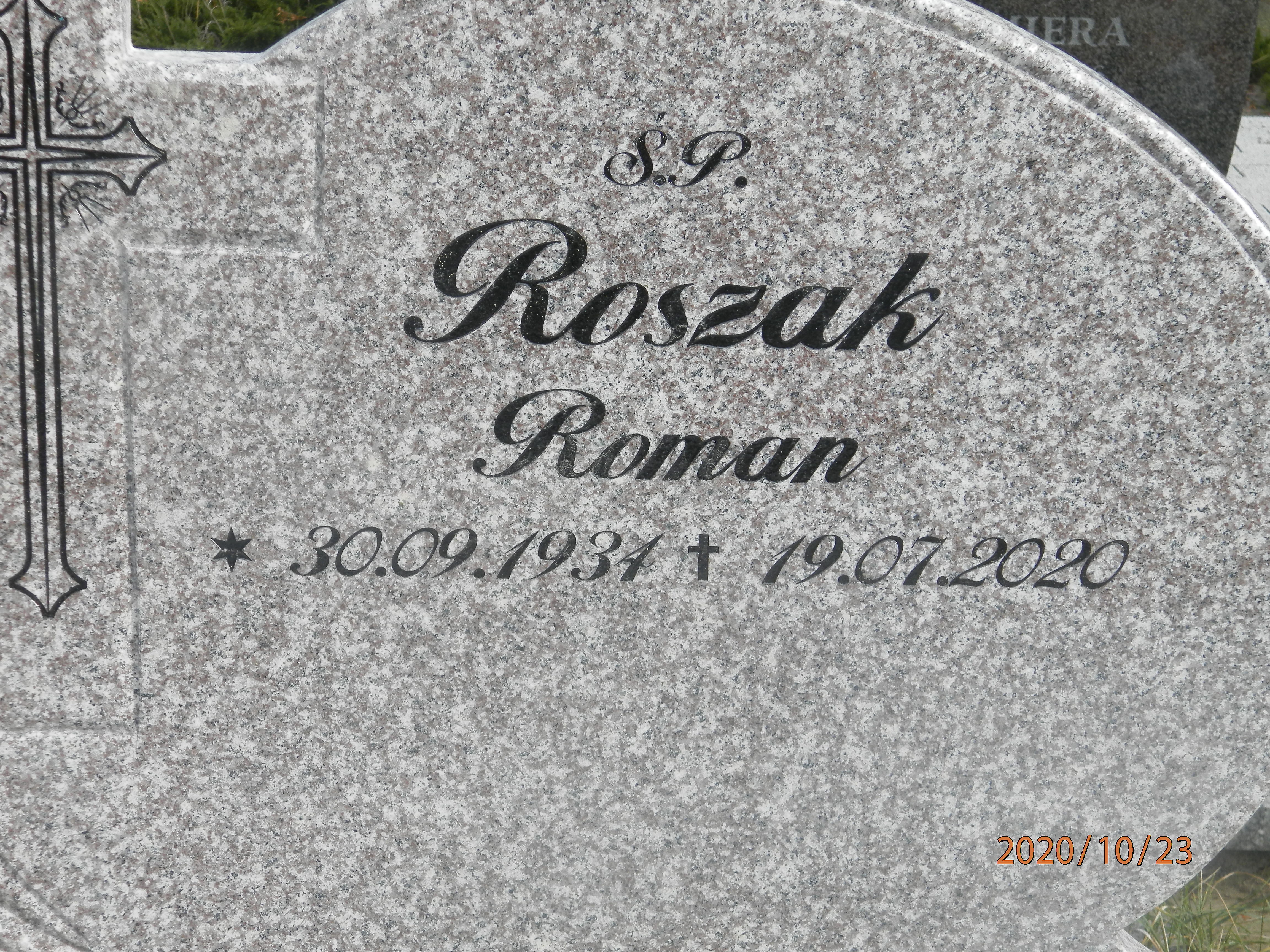 Roman ROSZAK 1934 Toruń - Grobonet - Wyszukiwarka osób pochowanych