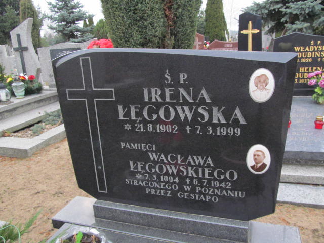 Irena ŁĘGOWSKA 1902 Toruń - Grobonet - Wyszukiwarka osób pochowanych