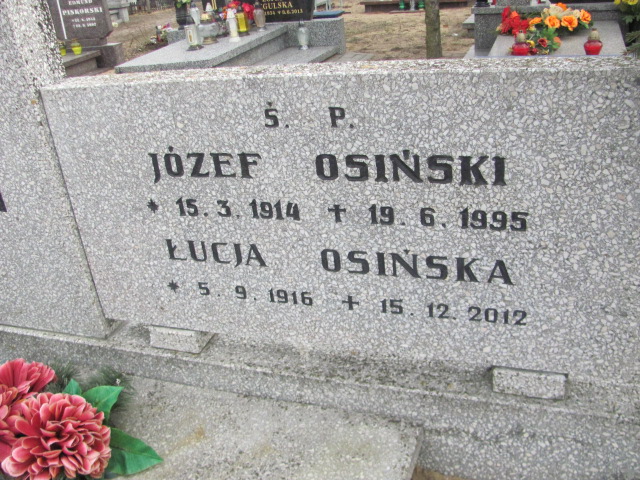 Łucja OSIŃSKA 1916 Toruń - Grobonet - Wyszukiwarka osób pochowanych