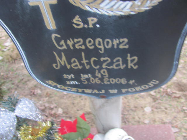 Grzegorz MATCZAK 1957 Toruń - Grobonet - Wyszukiwarka osób pochowanych