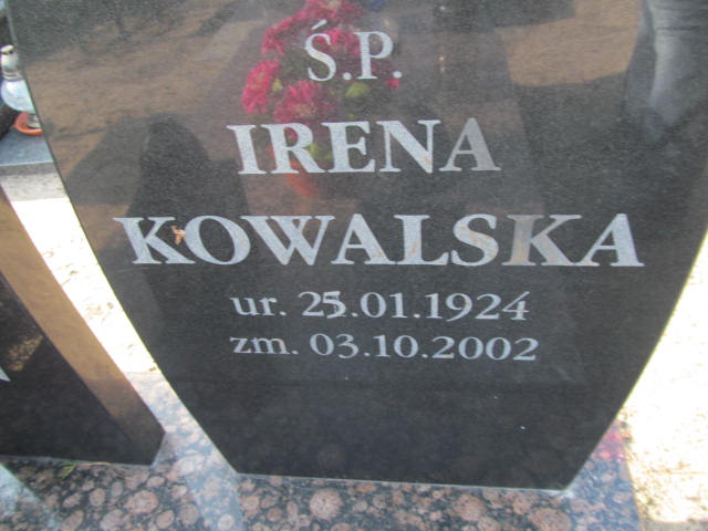 Irena KOWALSKA 1924 Toruń - Grobonet - Wyszukiwarka osób pochowanych