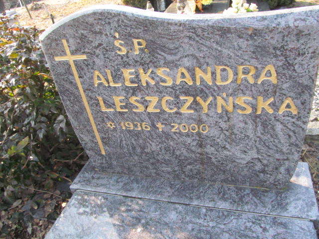 Aleksandra LESZCZYŃSKA 1936 Toruń - Grobonet - Wyszukiwarka osób pochowanych