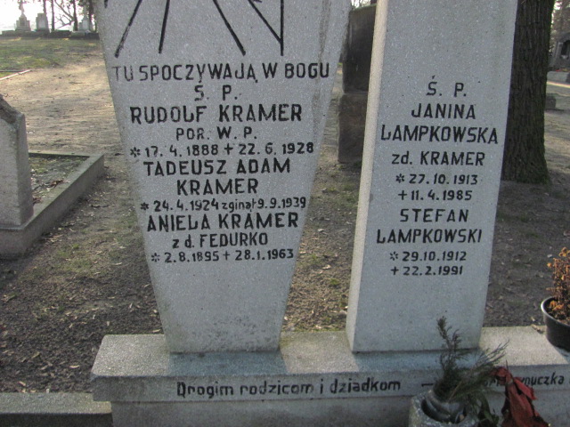 Tadeusz Adam KRAMER 1924 Toruń - Grobonet - Wyszukiwarka osób pochowanych